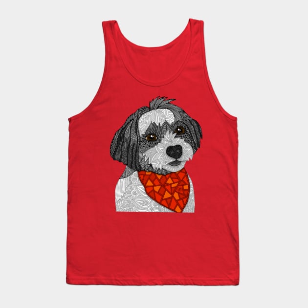 Max the Havanese Tank Top by ArtLovePassion